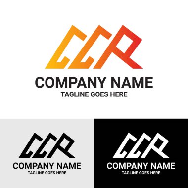 Soyut ilk CCR harfi modern geometrik vektör logo tasarım şablonu. İlk harfler CCR dağ zirvesi şeklindeki geometrik logo tasarımı olarak stilize edilmiştir.
