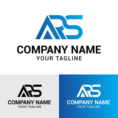 Soyut modern ARS harf tipografisi modern geometrik vektör logosu tasarımı