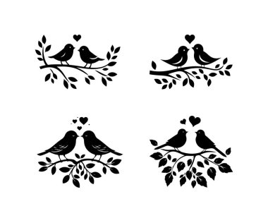 Hummingbird silhouette bundle vector art illustration design template clipart