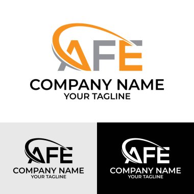 İlk AFE harfi modern vektör logo tasarım şablonu