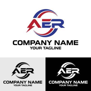 İlk ASB harfi elektrikli modern tipografi logo tasarım şablonu