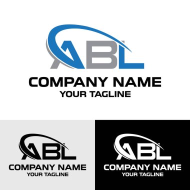 İlk ABL harfi modern tipografi logosu tasarım şablonu