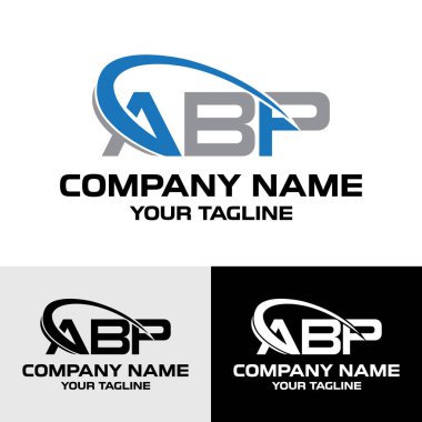 İlk ABP harfi modern tipografi logosu tasarım şablonu