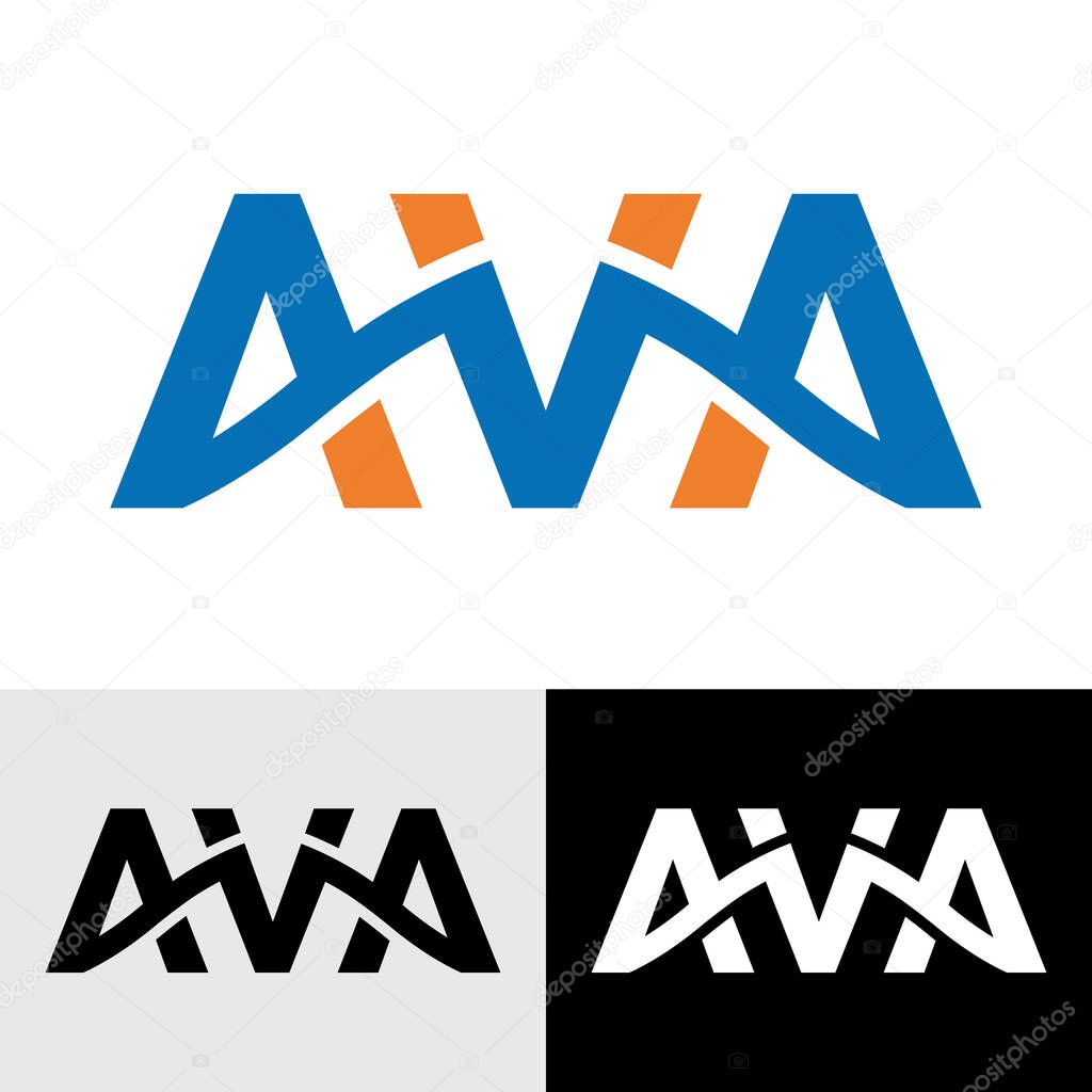 Abstract Modern Initial AVA Letter Vector Logo Design Template