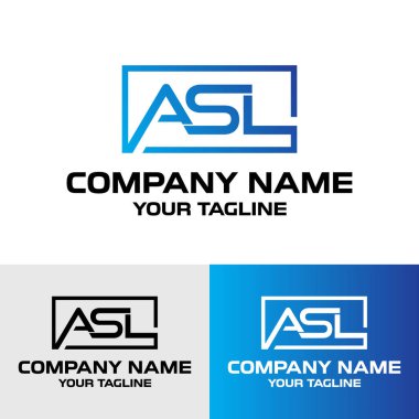 Soyut ASL harfi, geometrik tipograf, y modern vektör logosu tasarımı