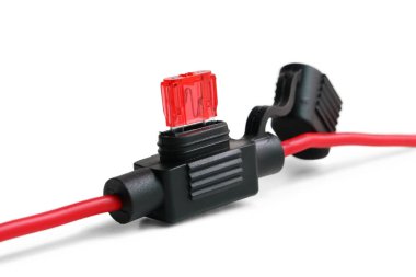 Fünye Holder ile Geçerli Mini Fünyeyi beyaz arka plan yakın plan görünümünde yönlendir