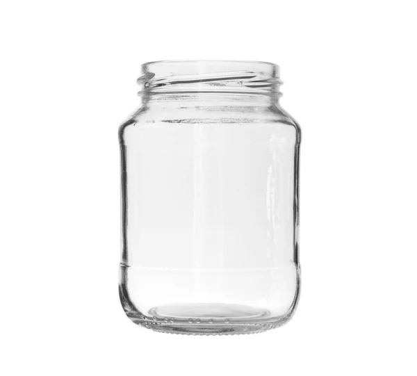 Fat Glass Bottle Wide Thread Mount Isolado Fundo Branco Com — Fotografia de Stock