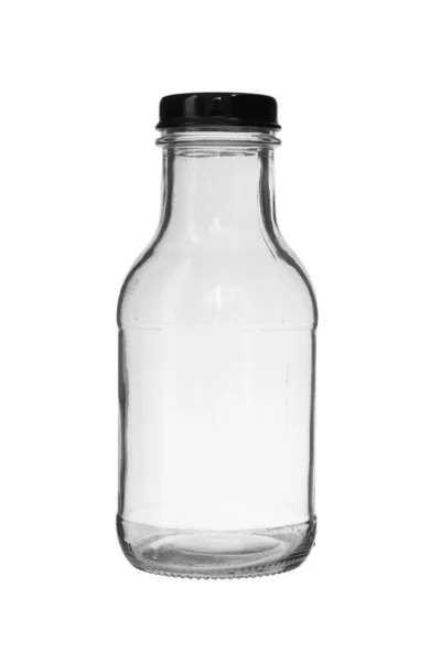 Long Neck Γυάλινο Μπουκάλι Μαύρο Καπάκι Απομονώνονται Λευκό Φόντο Αποκοπής — Φωτογραφία Αρχείου