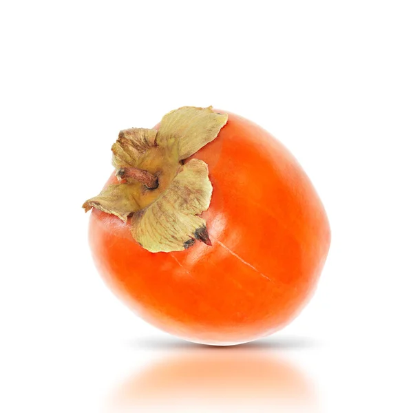 Rijp Kaki Fruit Een Witte Achtergrond — Stockfoto