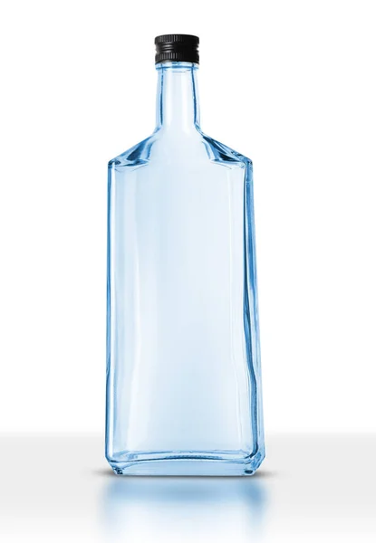 Large Glass Bottle Vodka Isolated White Background — Stock Photo, Image