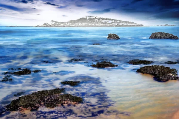Atlantik Kıyısında Deniz Manzaralı Bir Ada — Stok fotoğraf