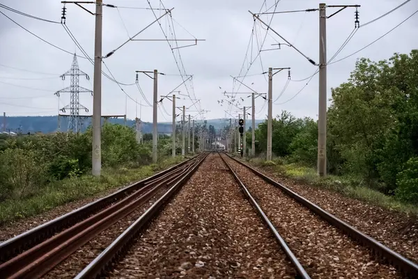 Sahadaki demiryolu hatlarının perspektifi