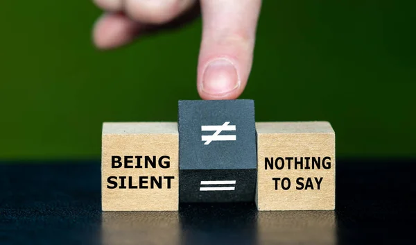 Símbolo Para Cita Estar Silencio Significa Que Tengas Nada Que — Foto de Stock