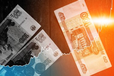 Ekonomik büyümeden etkilenen Rusya 'nın yükselen ruble fiyatı grafiği