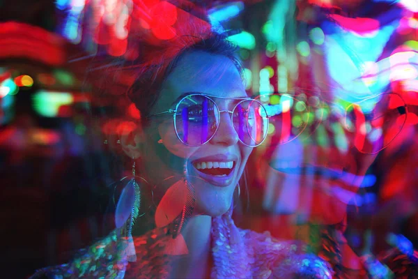 Young Woman Having Psychedelic Trip Hallucinations Drug Abuse — Stock Photo, Image
