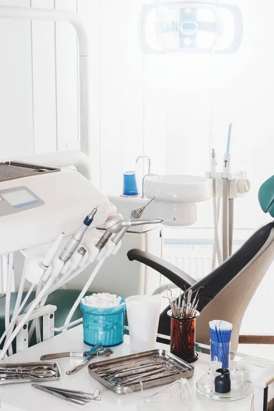 Diferentes Ferramentas Odontológicas Consultório Odontológico — Fotografia de Stock