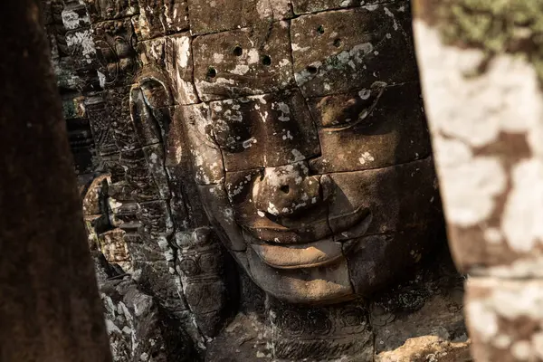 Angkor Daki Antik Bayon Tapınağı Kalıntıları Siem Reap Kamboçya — Stok fotoğraf