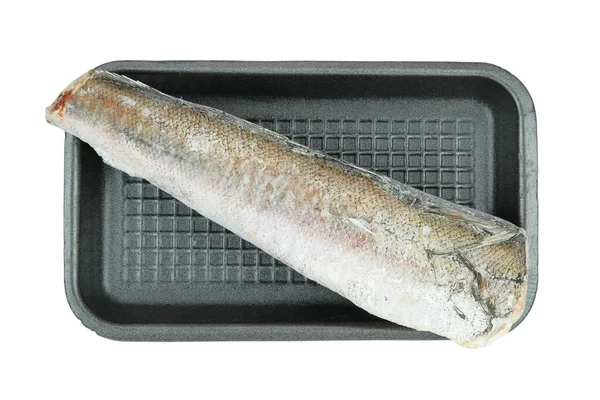 Pescada Congelada Não Cozida Pesque Hubbsi Sem Cabeças Caudas Uma — Fotografia de Stock