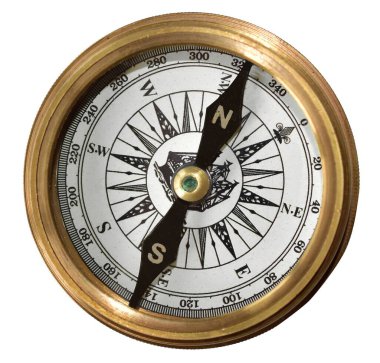 Vintage Alman pusula kuzey eski işaret izole