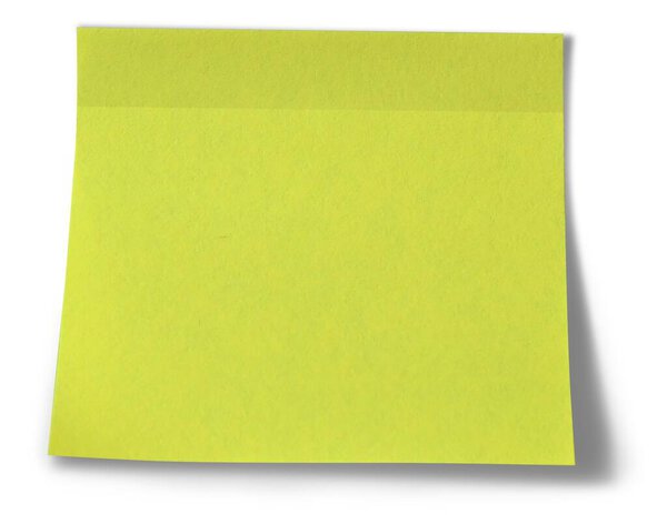 yellow sticky note office isolated