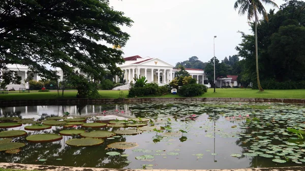 Богор Индонезия Октября 2022 Года Озеро Гюнтинг Перед Президентским Дворцом — стоковое фото