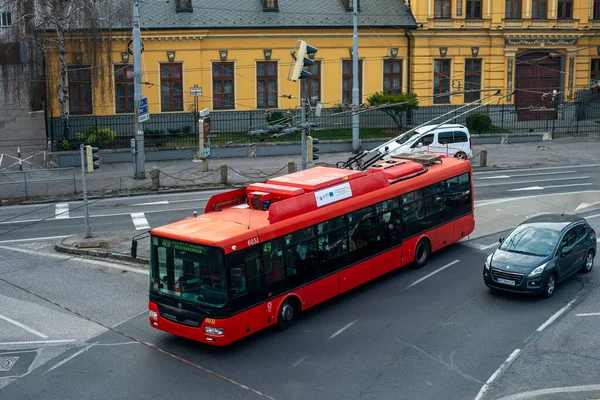 Bratislava Slovakia Mart 2022 Trolleybus Skoda 30Tr 6031 Bratislava Sokaklarında — Stok fotoğraf