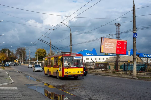 Chernivtsi Ukraine Octobre 2022 Trolleybus Skoda 14Tr 289 Cheval Avec — Photo