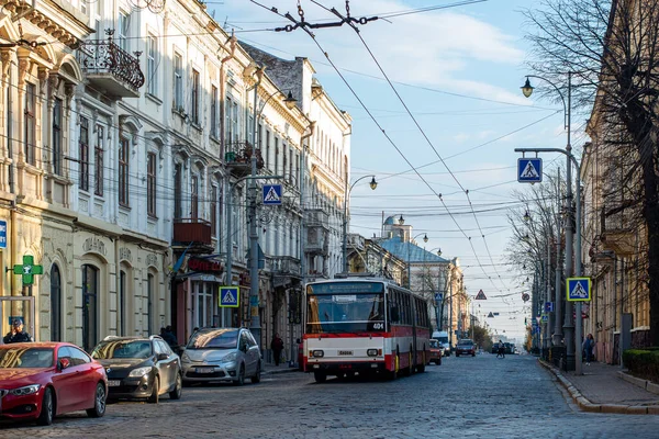 Chernivtsi Ukraine November 2022 Trolleybuss Skoda 15Tr 401 Usti Nad — Stockfoto