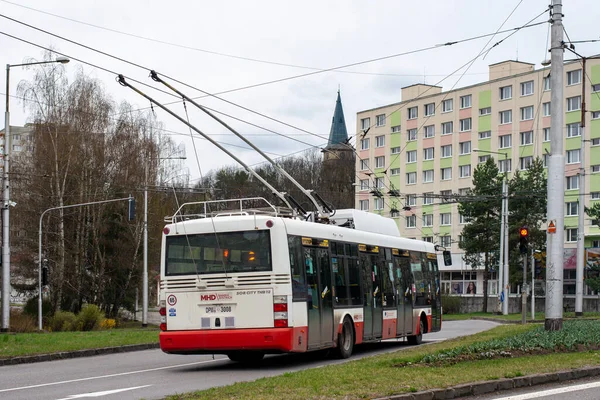 Banska Bystrica Slovakia April 2022 Trolleybus Skoda 30Tr Sor 3008 — стоковое фото