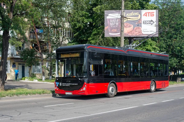 Chernivtsi Ukraine Juni 2023 Trolleybus Pts T12309 Akia 505 Rijden — Stockfoto