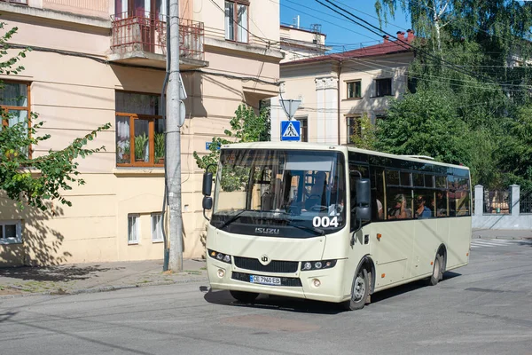 Chernivtsi Ukraine July 2023 Bus Ataman A092 Isuzu 004 Riding — Fotografia de Stock