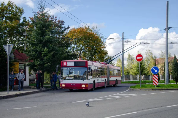 Ivano Frankivsk Ukraine Octobre 2017 Trolleybus Graf Stift Ge204 M16 — Photo
