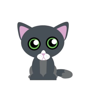 Alfa kanallı sevimli ve öfkeli animasyon