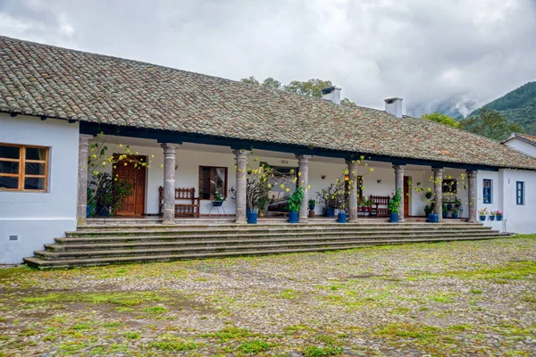 Gammal Hacienda Nära Ibarra Imbabura Ecuador Kall Och Mulen Eftermiddag — Stockfoto