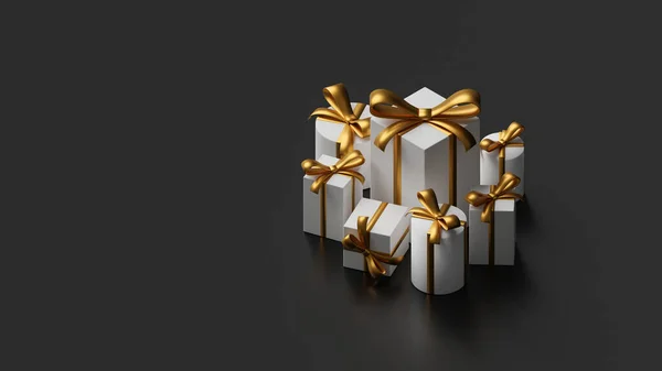 Isometrische Weiße Geschenkbox Illustration — Stockfoto