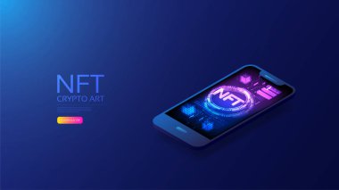NFT teknolojisi olan bir akıllı telefon.