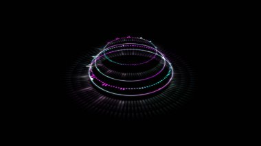 Audio spectrum with laser graph, 4k footage