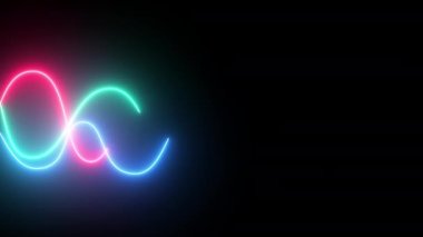 Parlak eğri çizgisi, lazer çizgisi, 4k görüntü