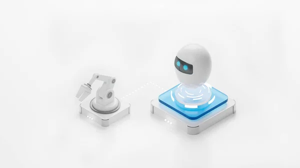 Künstliche Intelligenz Mit Roboterarm Illustration — Stockfoto