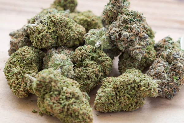Heap Organic Marijuana Buds — Stock Photo, Image
