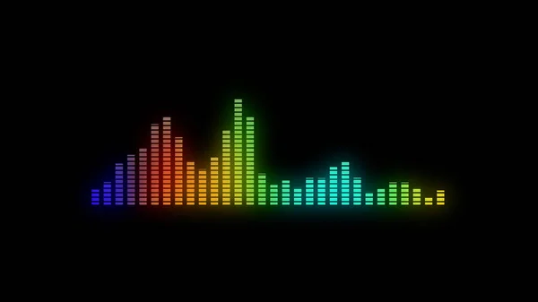 Colorful digital audio spectrum, 4k illustration