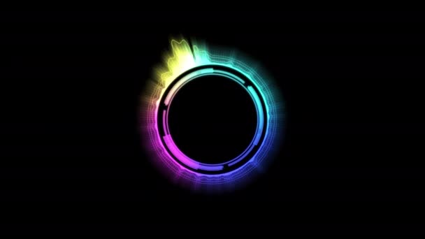 Equalizer Muzyczny Hologram Spektrum Audio Materiał — Wideo stockowe