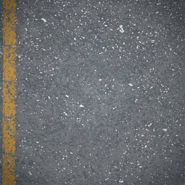 Kırık sarı işaretleme ile soyut vektör yol kaldırım asfalt