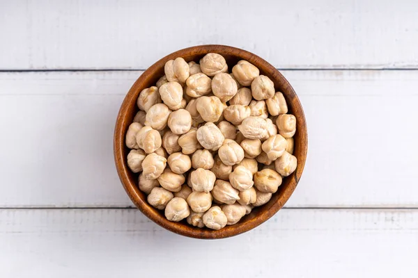 Chick Pea Uncooked Beens Studio Shoot Isolated White Background Degrees — Stock Photo, Image