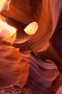Majestic sandstone waves of Antelope slot canyon in Navajo land near Page, Arizona, Southwest USA
