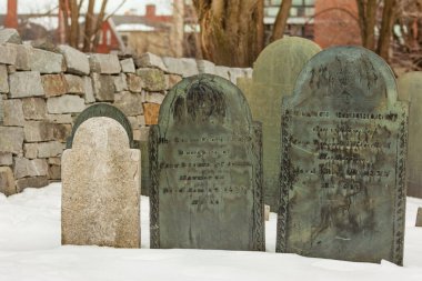 Burying Point Mezarlığı, Salem, Massachusetts 'teki hacı koloni mezarlığı.