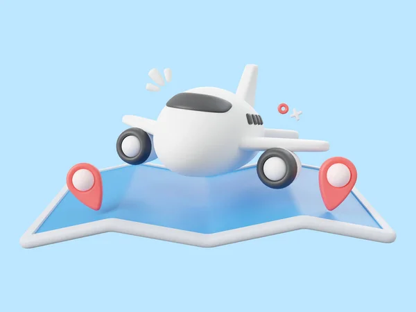 Desenho Animado Ilustração Serviço Entrega Avião Entrega Caminhão Scooter Com — Fotografia de Stock