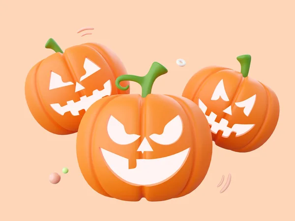 Dynia Jack Latarnia Halloween Elementy Tematyczne Ilustracja — Zdjęcie stockowe