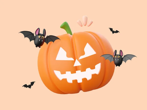 Zucca Jack Lanterna Halloween Elementi Tema Illustrazione — Foto Stock