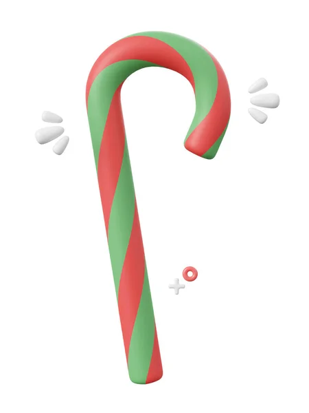 Natal Cana Açúcar Natal Elementos Tema Ilustração — Fotografia de Stock